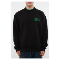 Trendyol Black Oversize/Wide Cut Polar Fleece/Warm Embroidered Stand Collar Sweatshirt