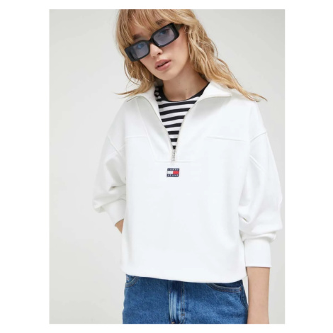 Tommy Jeans dámská bílá mikina Tommy Hilfiger