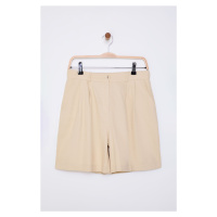 Trendyol Beige Linen Look Regular Boy City Shorts