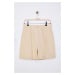 Trendyol Beige Linen Look Regular Boy City Shorts