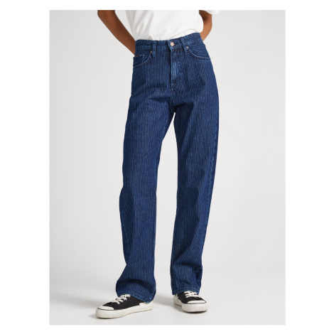 Modré dámské pruhované džíny Pepe Jeans Robyn Stripe