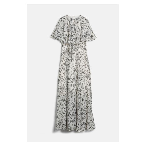 Šaty karl lagerfeld ruffle feminine dress pristine black flower aop