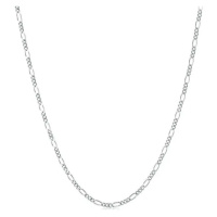 GRACE Silver Jewellery Stříbrný řetízek Figaro - stříbro 925/1000 NH-SCA028/80 Stříbrná 45 cm
