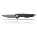 Zavírací nůž ANV® Z300 Dural Frame Lock - Černá rukojeť, šedá čepel - Stone Wash
