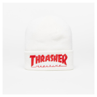 Thrasher Embroidered Logo Beanie White/ Red