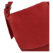Módní půlkulatá dámská koženková crossbody taška Norité, červená