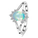 Klenoty Amber Luxusní stříbrný prsten s opálem a topazy Romance