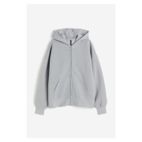 H & M - Oversized bunda na zip - šedá