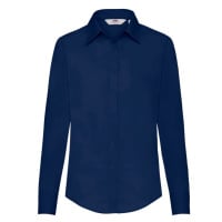 FRUIT OF THE LOOM F17•LADIES LONG SLEEVE POPLIN SHIRT