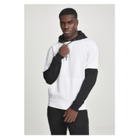 Pánská mikina // Urban classics Double Layer Hoody white/black