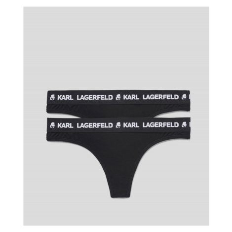 Spodní prádlo karl lagerfeld logo thong set černá