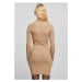 Dámské šaty // Urban Classics / Ladies Crossed Rib Knit Dress unionbeige