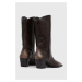 Westernové kožené boty Vagabond Shoemakers ALINA dámské, hnědá barva, na podpatku, 5421.518.19