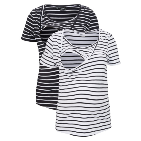 Těhotenské a kojicí tričko (2 ks), s organickou bavlnou Bonprix