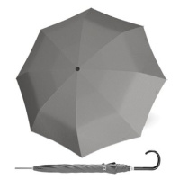 Doppler Carbonsteel Long AC CHIC - dámský holový vystřelovací deštník, šedá, puntík