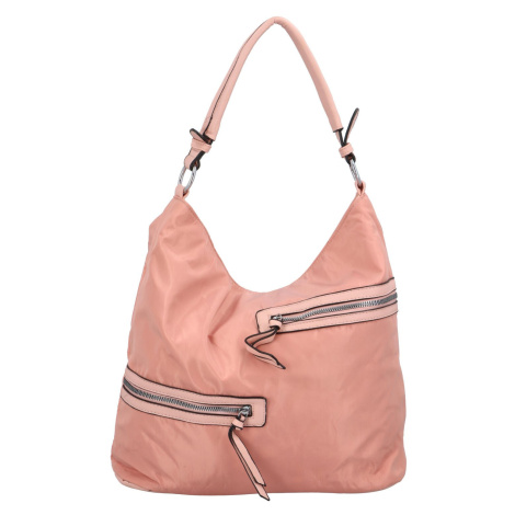 Trendová dámská látková kabelka Sarai, růžová INT COMPANY