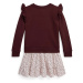 Dívčí šaty Polo Ralph Lauren vínová barva, mini
