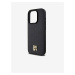 PU Leather Repeat Pattern Stack Logo Magsafe Zadní Kryt pro iPhone 13 Pro Black DKNY