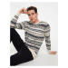 LC Waikiki Crew Neck Long Sleeve Patterned Men's Knitwear Sweater