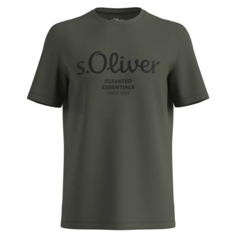 s.Oliver LOGO T-NOOS Pánské tričko, khaki, velikost