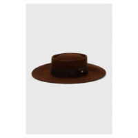 Vlněný klobouk Weekend Max Mara hnědá barva, vlněný