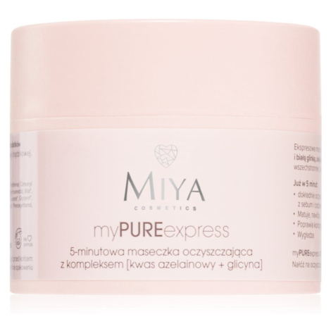 MIYA Cosmetics myPUREexpress čisticí maska pro redukci kožního mazu a minimalizaci pórů 50 g