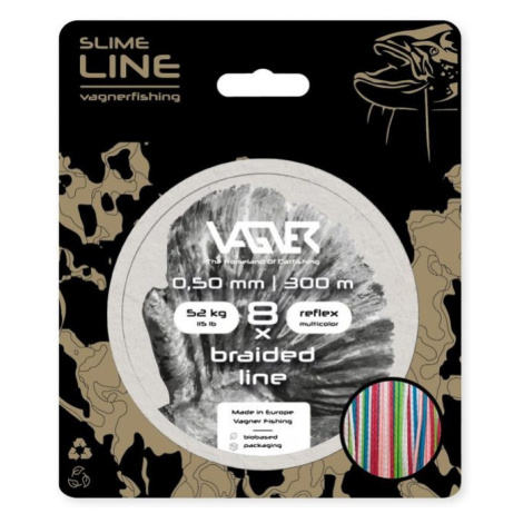 Vagner Šňůra Braided Line Reflex Multicolor 300m - 0,50mm Vagner Fishing