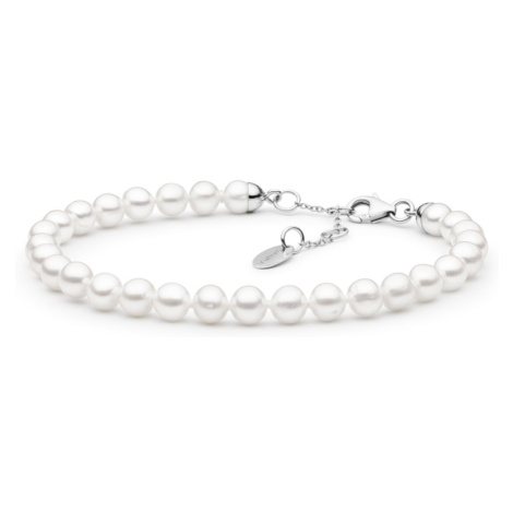 Gaura Pearls Perlový náramek Luisa - sladkovodní perla, stříbro 925/1000 FORW555-B 18 cm + 3 cm 