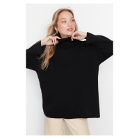Trendyol Black Wide Fit Basic Knitwear Sweater