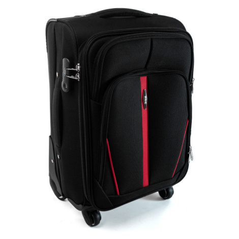 Rogal Černý nepromokavý cestovní kufr "Practical" s expanderem - M (35l), L (65l), XL (100l)