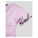 Růžové dámské tričko KARL LAGERFELD Karl Signature