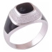 AutorskeSperky.com - Stříbrný prsten s onyxy - S402