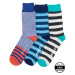 Meatfly ponožky Lexy Triple Pack Stripes | Mnohobarevná