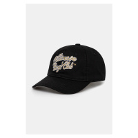 Bavlněná baseballová čepice Billionaire Boys Club Script Logo Dad Cap černá barva, s aplikací, B