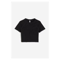 H & M - Cropped tričko - černá