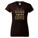 DOBRÝ TRIKO Dámské tričko s potiskem Grand Mama loves COFFEE Barva: Kávová