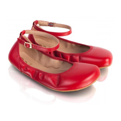 Barefoot baleríny Shapen - Tulip 3.0 Cherry W červené