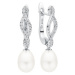 Gaura Pearls Stříbrné náušnice s bílou 7.5-8 mm perlou Josette, stříbro 925/1000 SK22522EL Bílá