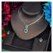 Éternelle Souprava šperků Swarovski Elements Corinne SET-N-577-QT-9 Zelená 43 cm