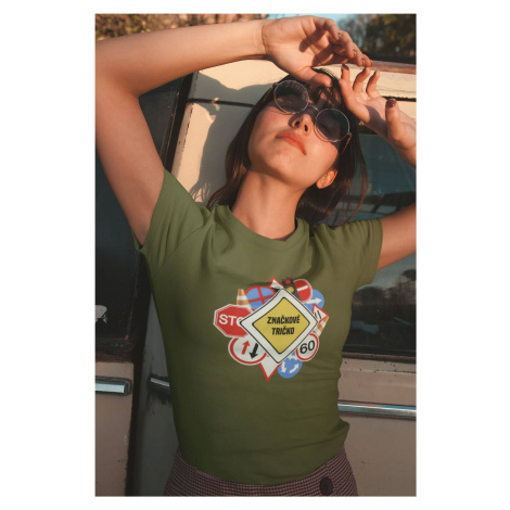 Dámské tričko Značkové tričko Barva: Khaki