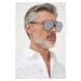 Sluneční brýle Philipp Plein pánské, šedá barva