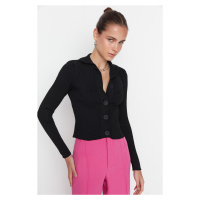 Trendyol Black Basic Knitwear Cardigan