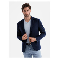 Ombre Men's jacket with patch pockets - navy blue