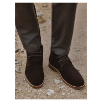 Pánské kožené kotníkové boty se zavazováním - V2 - ESPIR