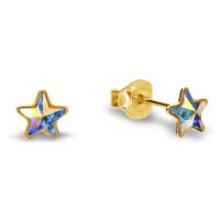 Náušnice duhové se Swarovski Elements Astral Star KG28165AB AB