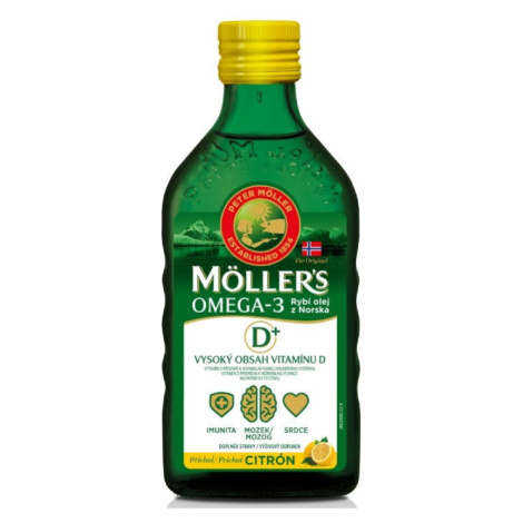 Mollers Omega 3 D+ rybí olej 250 ml Möller´s
