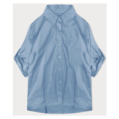 Světle modrá košile s ozdobnou mašlí na zádech (24018) Made in Italy