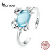 Stříbrný prsten modrý krab LOAMOER