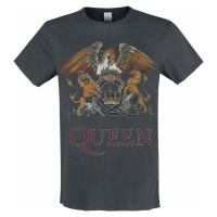 Queen Amplified Collection - Royal Crest Tričko charcoal