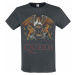 Queen Amplified Collection - Royal Crest Tričko charcoal